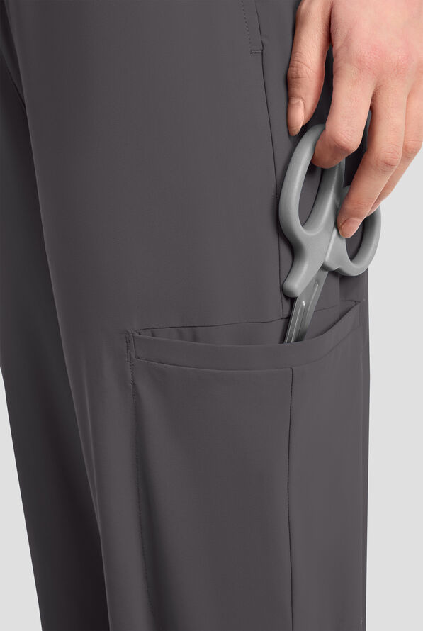 Infinity PURSUIT Women's 5-Pocket STRETCH Drawstring Jogger Scrub Pant - Pewter - 2