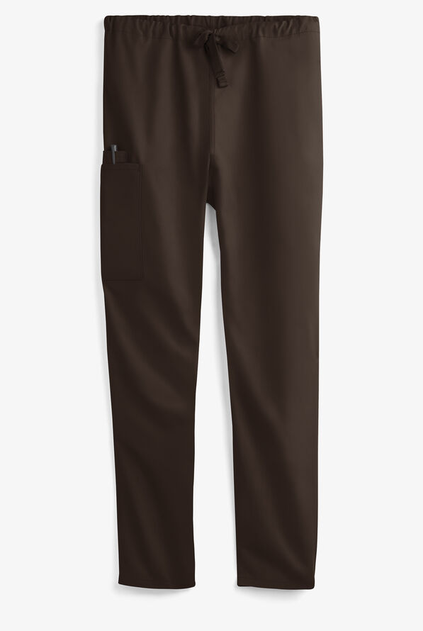 UA Best Buy Scrubs Unisex 3-Pocket Drawstring Pant - Short - Espresso - 1