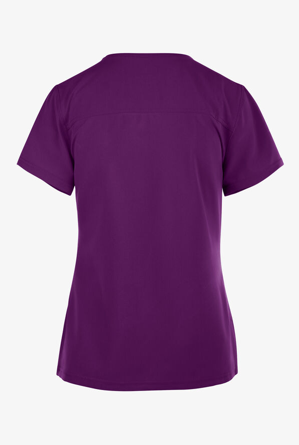 Dickies EDS NXT Women's 4-pocket V-Neck Scrub Top - Eggplant - 2