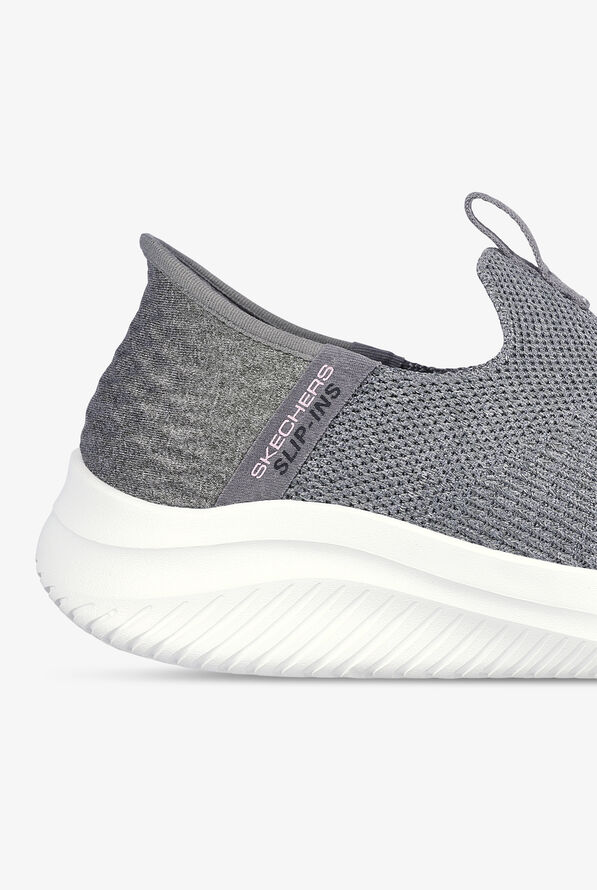 Skechers Sport Women's SLIP-INS ULTRA FLEX 3.0 Grey Athletic Nursing Shoes - null - 4