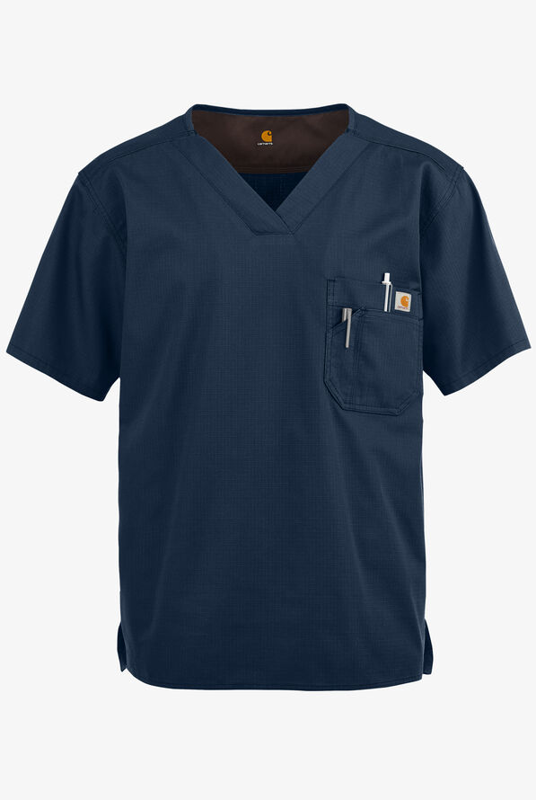 Carhartt Ripstop Men's 2-Pocket Utility Scrub Top - Navy - 1