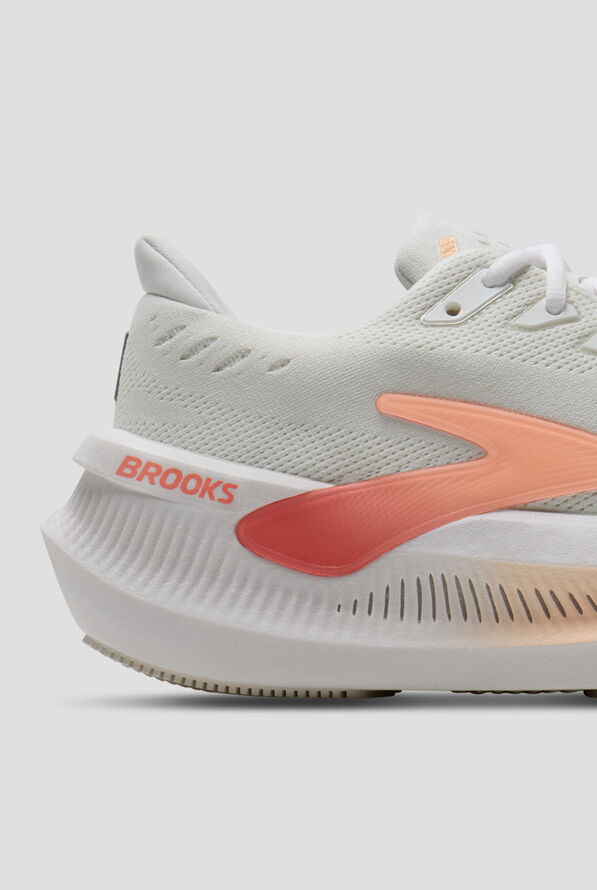 Brooks Women's Glycerin Max 2 White/Coral/Peach Athletic Lace Up Shoes - null - 4