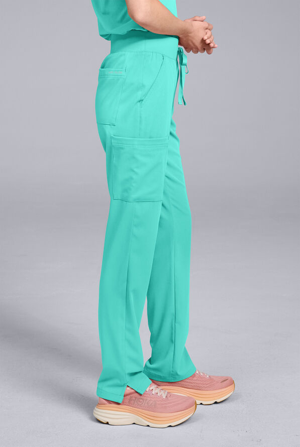 Pantalón médico Hypothesis Base estilo cargo con piernas rectas y 7 bolsillos para mujer - H2O - 1
