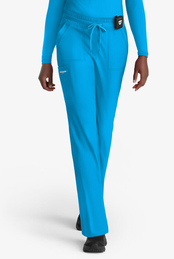 Skechers by Barco Slip-ins Reach Women's 4-Pocket STRETCH Slim Cargo Straight Leg Scrub Pants - Bold Azure - 1