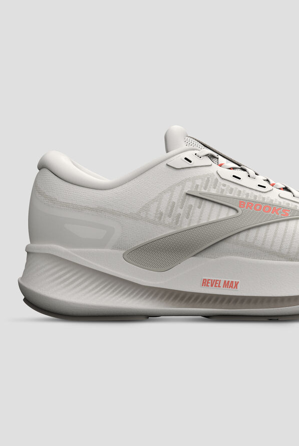 Brooks Women's Revel Max Coconut/Chateau/Peach Athletic Lace Up Shoes - null - 4