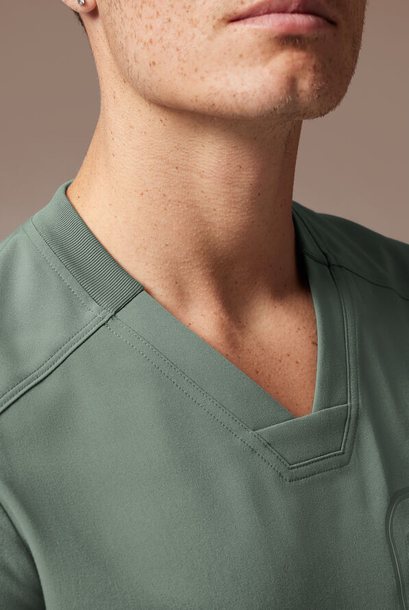 Hypothesis System 3 Men's 3-Pocket V-Neck Scrub Top - Mineral - 5