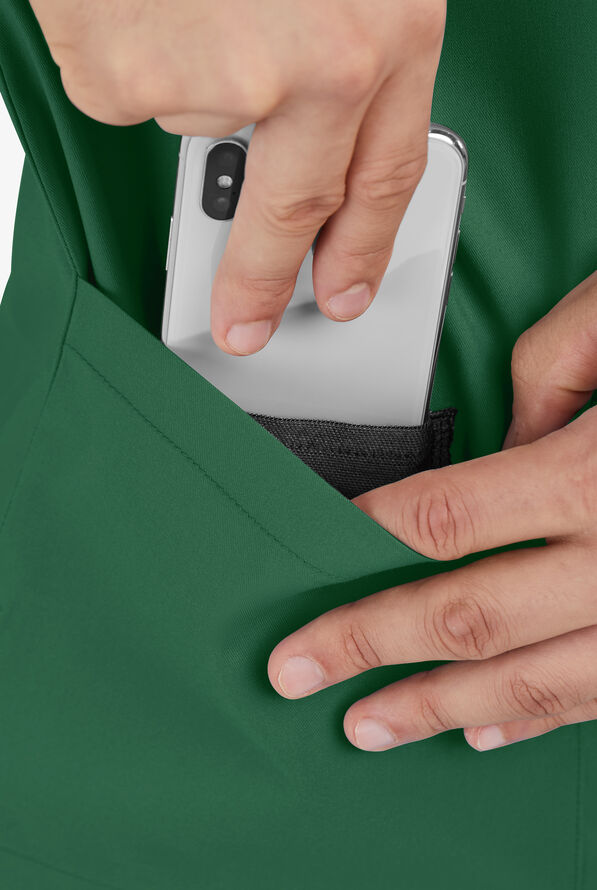 Advantage STRETCH Men's 6-Pocket V-Neck Scrub Top - Hunter - 4