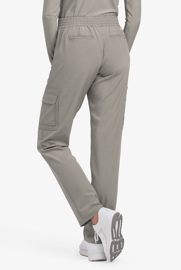 Lauderdale By UA Datura Women's 6-Pocket Cargo STRETCH Scrub Pants - Silver - 2