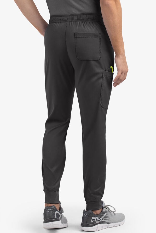 Pantal&oacute;n m&eacute;dico Maevn Matrix STRETCH estilo jogger con media cintura elastizada y 5 bolsillos para hombre  - Pewter - 3