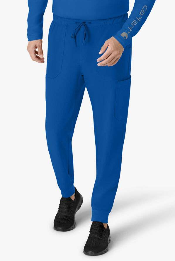 Carhartt Cross-Flex Men's 7-Pocket STRETCH Cargo Jogger Scrub Pants - Royal - 1