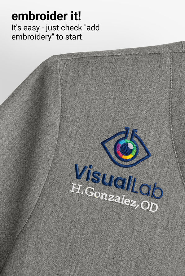 Chaqueta m&eacute;dica Zavate Ava Therese Megan de felpa con 2 bolsillos para mujer - Heather Grey - 3