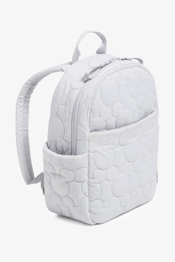 Vera Bradley Disney's Mickey Featherweight Lunar Gray Quilted Small Backpack - Lunar Grey - 2