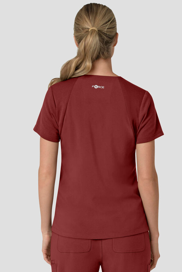 Carhartt Cross-Flex Force Women's 3-Pocket STRETCH Knit Panel Scrub Top - Amber Terrain - 2