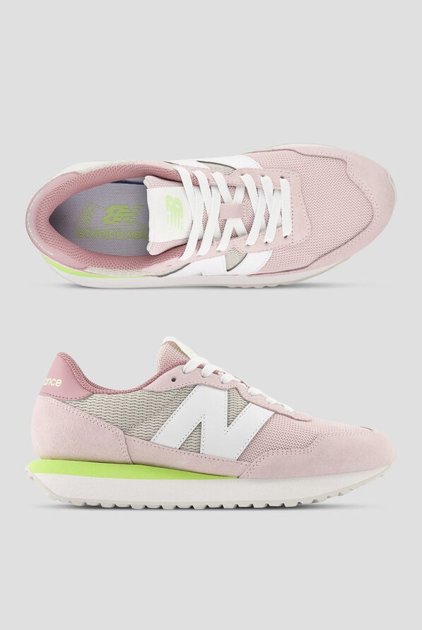 New Balance Women's 237 Stone Pink / White Athletic Lace Up Shoes - null - 1