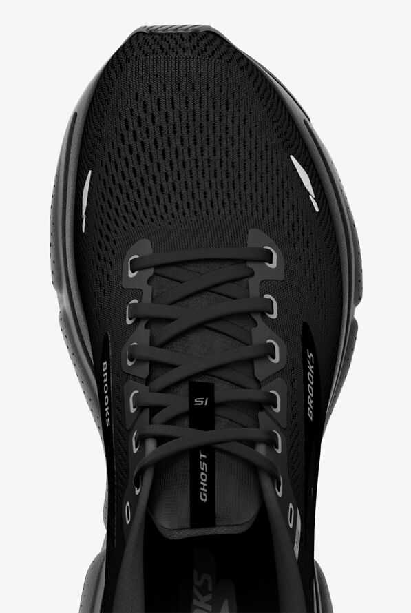 Brooks Women's Ghost 15 Black Athletic Lace Up Nursing Shoes, Nursing