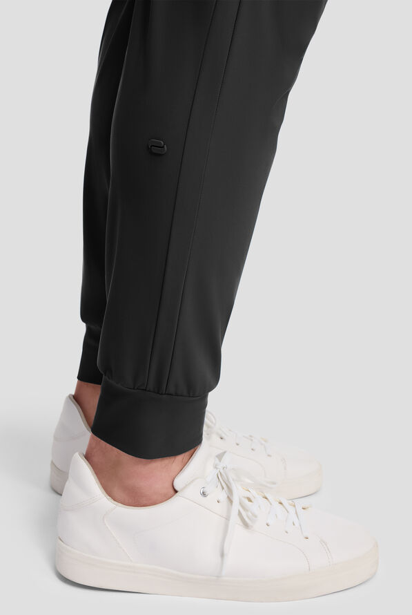 Infinity Pursuit Men's 5-Pocket STRETCH Internal Drawstring Cargo Jogger Scrub Pants - Black - 4