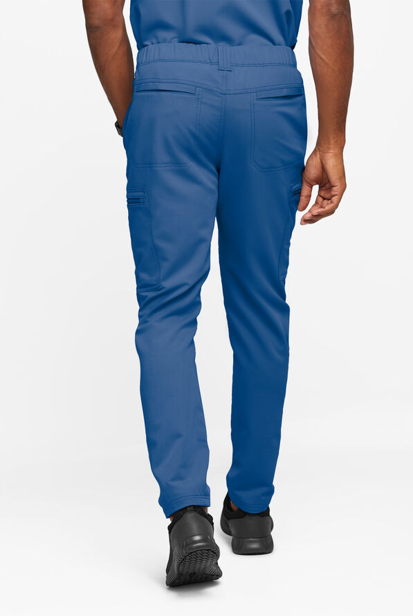 Pantal&oacute;n m&eacute;dico Movement by Butter-Soft STRETCH estilo cargo con 8 bolsillos para hombre - Royal - 4