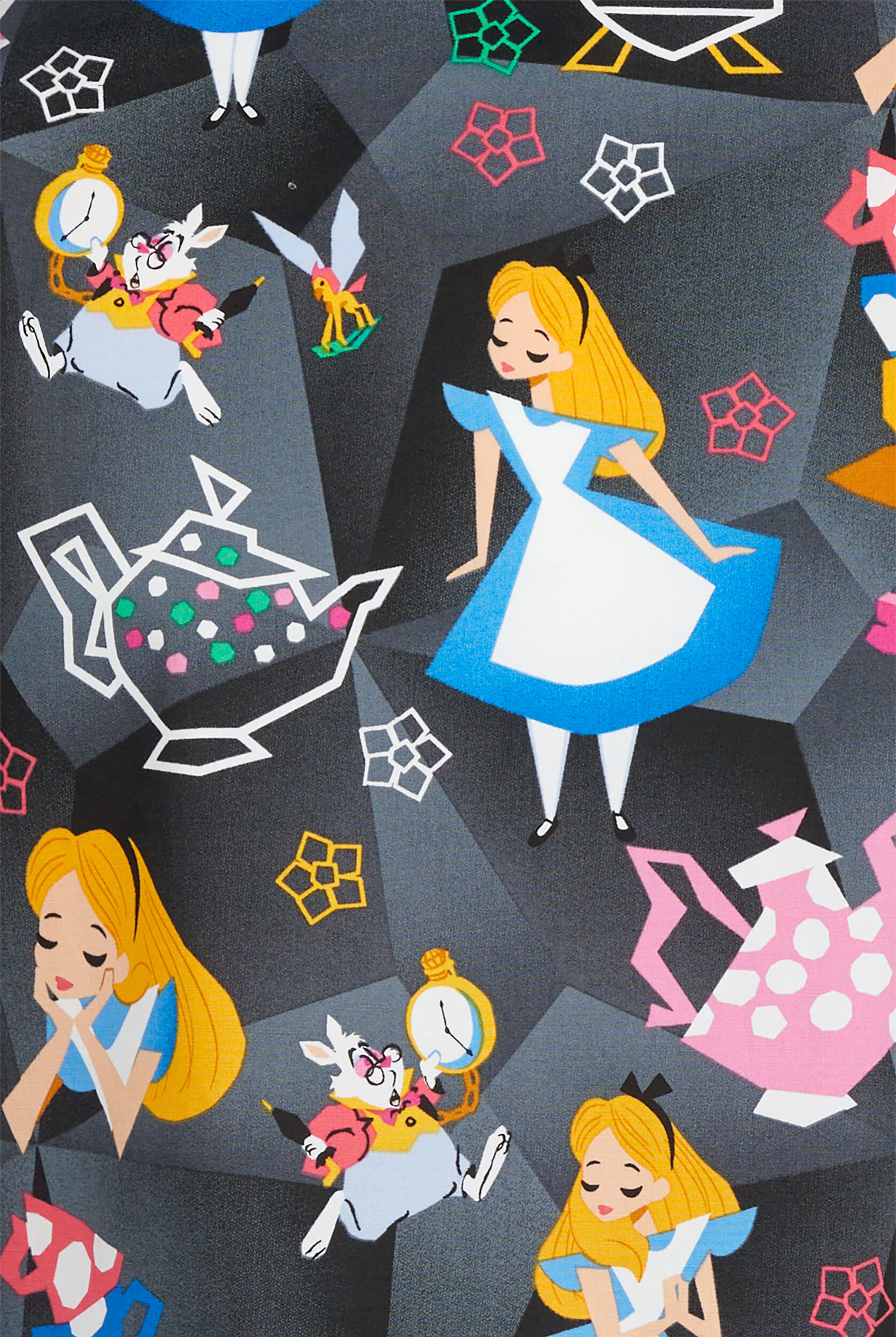 Tooniforms Disney's Paper Alice Women's 2-Pocket STRETCH V
