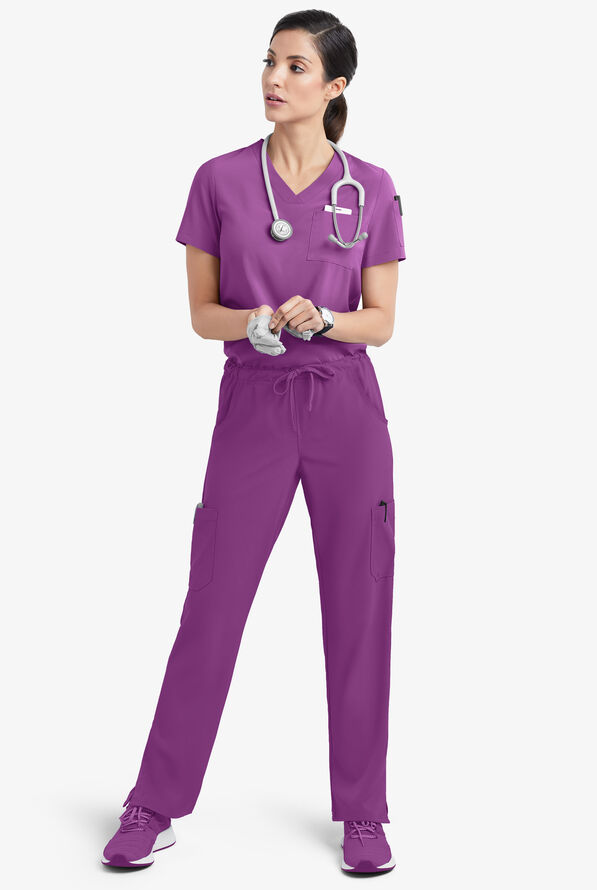 Easy STRETCH Chloe One VNeck TuckIn Top, Fashion Scrubs