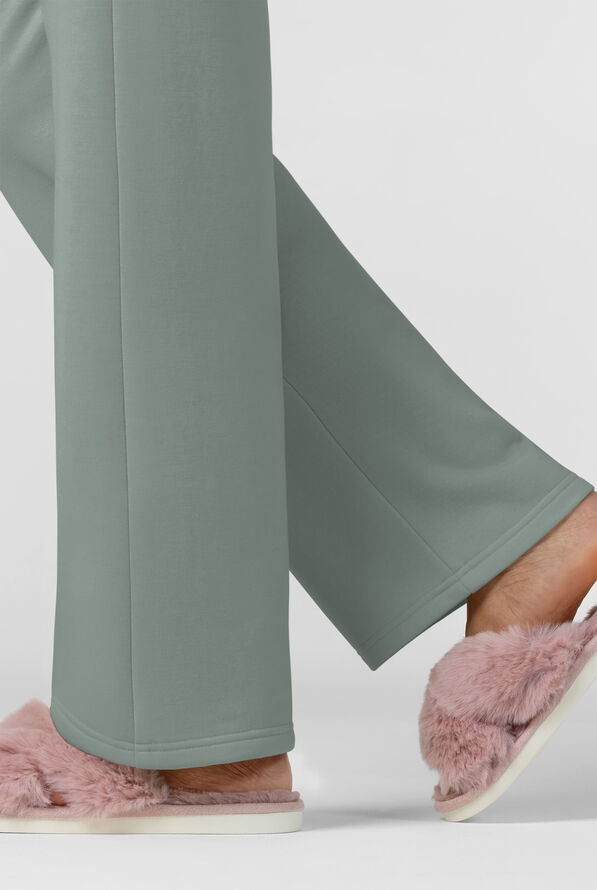 Pantal&oacute;n m&eacute;dico Wink Unwind STRETCH de felpa con piernas anchas y 2 bolsillos para mujer - Sage - 4