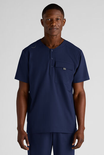 Camisa m&eacute;dica Grey's Anatomy&trade; by Barco Emerge Rhodes STRETCH estilo Henley con cuello redondo y 1 bolsillo para hombre