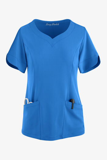 Easy STRETCH Aisha Women's 2-Pocket Sweetheart Neckline Scrub Top