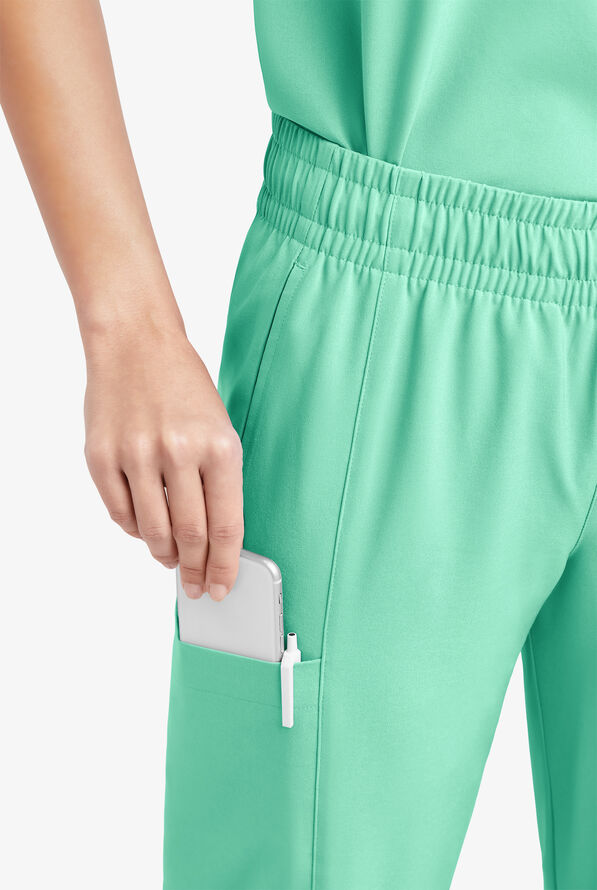 Pantal&oacute;n m&eacute;dico Easy STRETCH Nala Petite con piernas rectas y 5 bolsillos para mujer - Jade Mint - 6