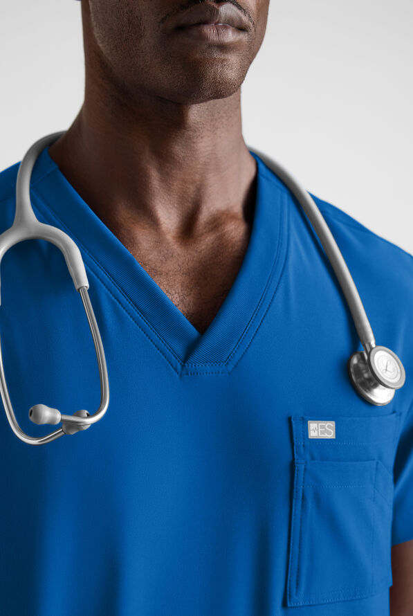 Easy STRETCH Men's Scrub Set - Royal - 4