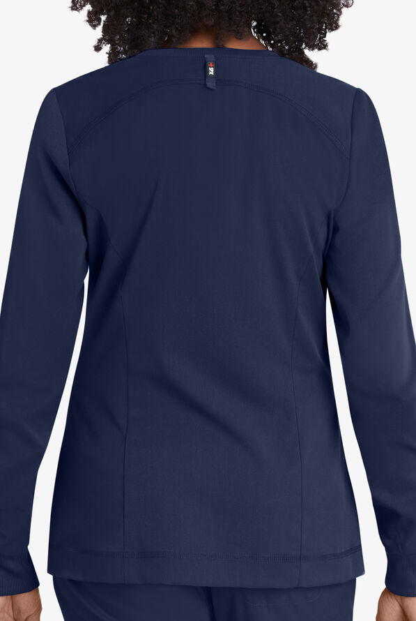Chaqueta médica abrigada Grey's Anatomy Spandex Stretch Millie con cremallera y 3 bolsillos para mujer - Indigo - 2