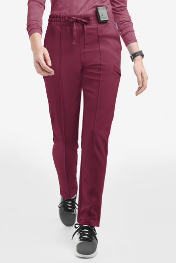 Pantalón médico Movement by Butter-Soft de corte delgado con pinzas y 7 bolsillos para mujer