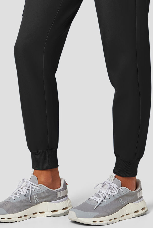 Cherokee Workwear Originals Ultra Women's 5-Pocket Drawstring Jogger Scrub Pants - Black - 5