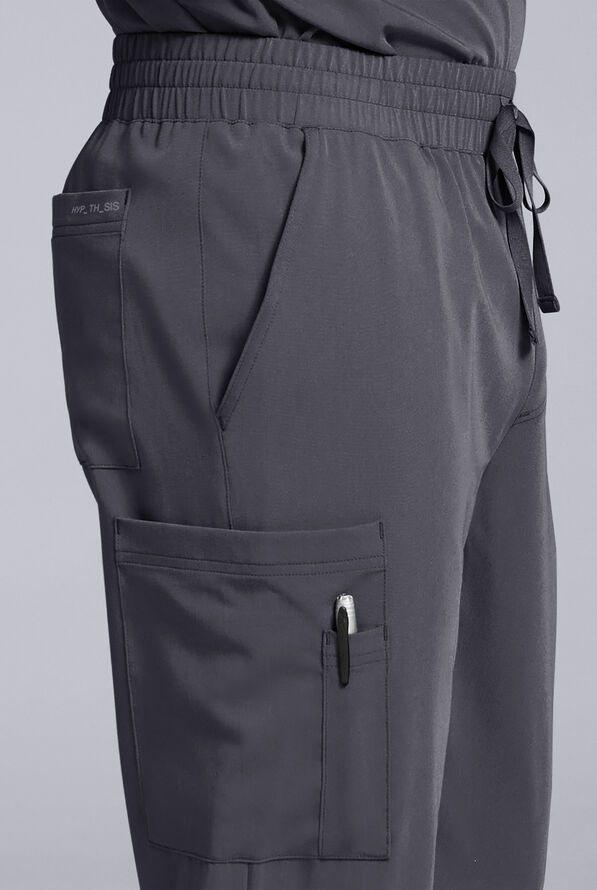 Pantal&oacute;n m&eacute;dico Hypothesis S-R Shift Ready estilo cargo con piernas rectas y 8 bolsillos para hombre - Pewter - 5