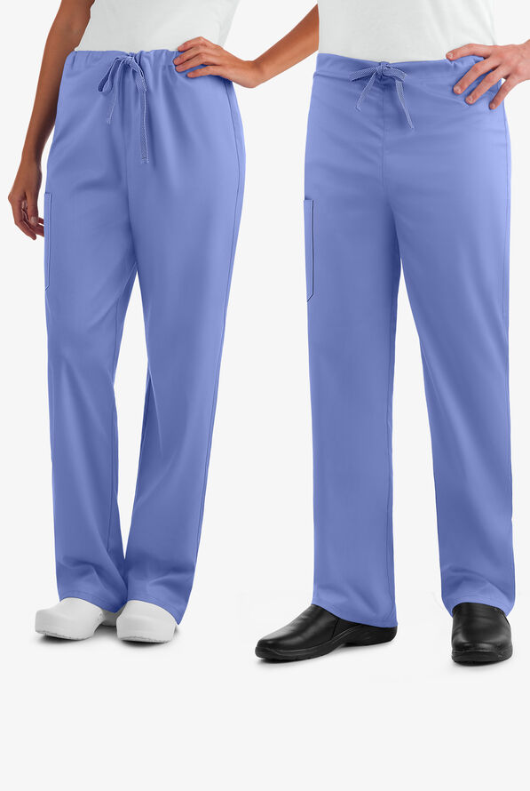 Strictly Scrubs STRETCH Unisex 3-Pocket Scrub Set - Ceil Blue - 2