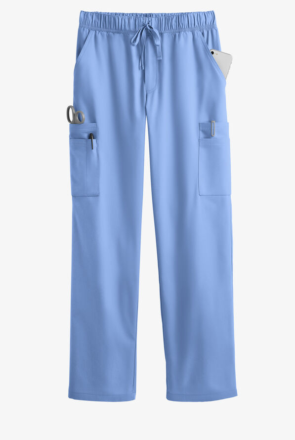 Butter-Soft Originals Men's 9-Pocket Straight Leg Cargo Scrub Pants - Ceil Blue - 1