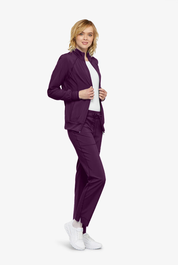 Chaqueta médica abrigada Cherokee Infinity con 2 bolsillos para mujer - Eggplant - 2