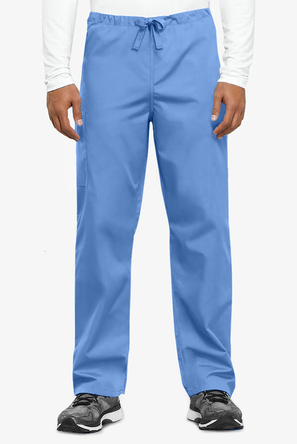 Cherokee Workwear Unisex 3-Pocket Drawstring Scrub Pants - Ceil Blue - 1