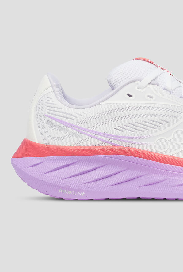 Zapatillas deportivas Saucony Ride 18 White/ Coral con cordones para mujer - null - 4