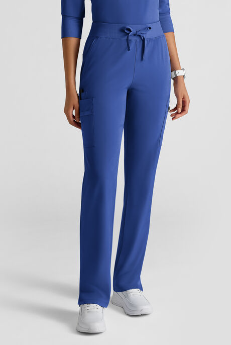 Pantalón médico WhisperLite de estilo moderno con piernas rectas para mujer