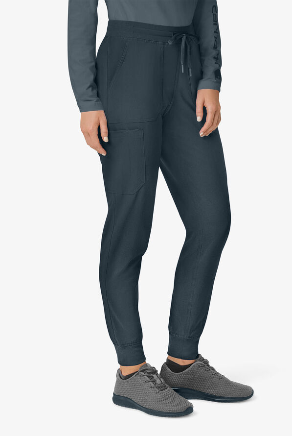 Carhartt Cross-Flex Force Women's 8-Pocket STRETCH Knit Cuff Cargo Jogger Scrub Pants - Navy - 1