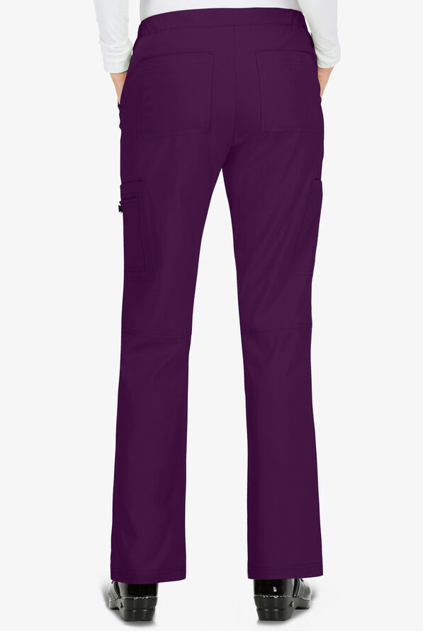 koi Basics Holly Women's 8-Pocket STRETCH Cargo Scrub Pants - Eggplant - 2