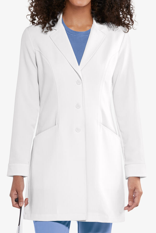 Grey's Anatomy by Barco Signature Eve Women's 34" 2-Pocket STRETCH Lab Coat - White - 1