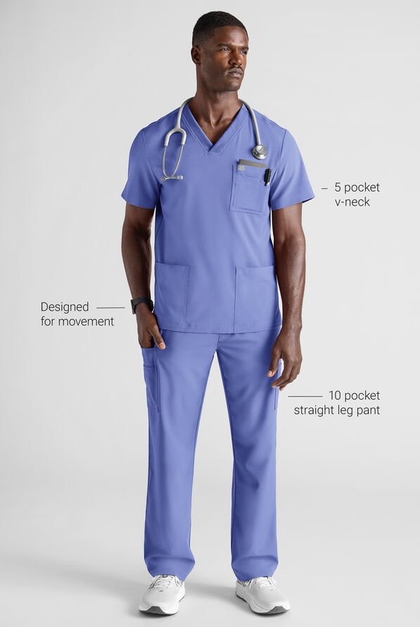 Easy STRETCH Men's Scrub Set - Ceil Blue - 2