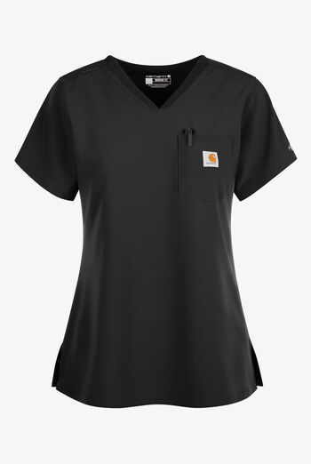 Carhartt Cross-Flex Force Women's 1-Pocket STRETCH Knit Panel Tuck In Scrub Top
