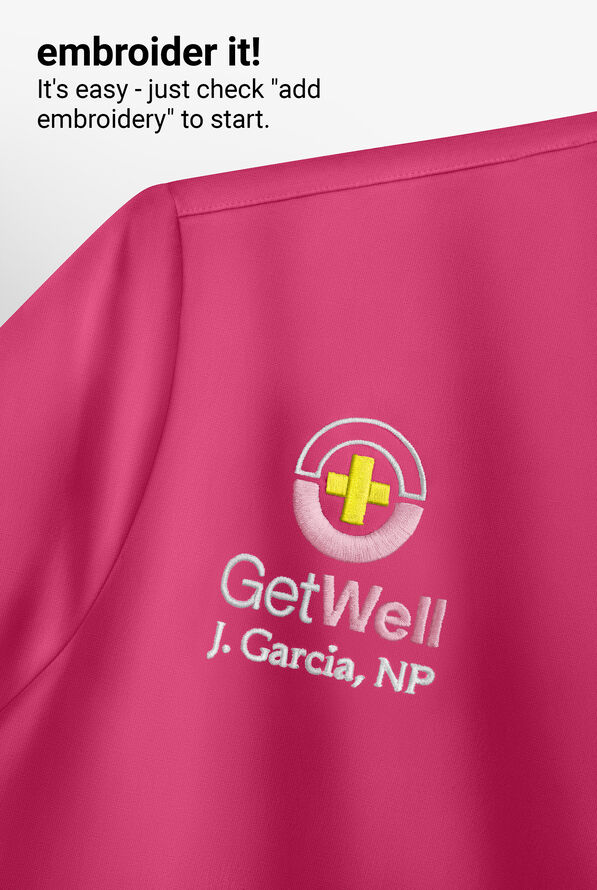 Healing Hands Purple Label Juliet Women's 2-Pocket STRETCH Princess Seam Scrub Top - Shocking Pink - 7