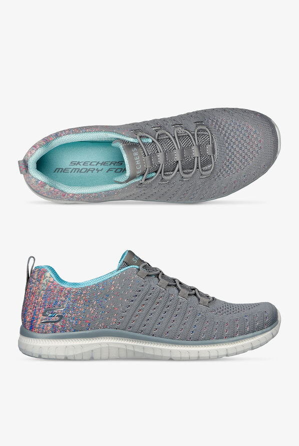 Skechers Sport Women's Virtue Gray Athletic Slip On Nursing Shoes - null - 1