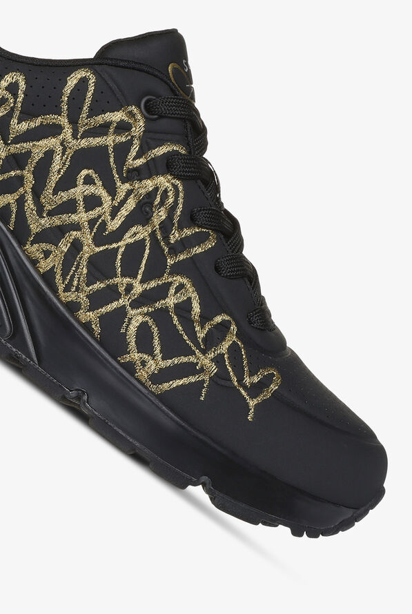 Skechers Street Women's UNO-GOLDEN HEART Black Athletic Lace Up Nursing Shoes - null - 3