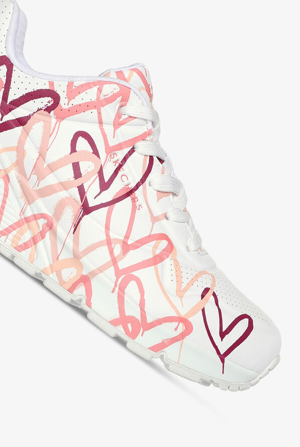Skechers Street Women's UNO SPREAD THE LOVE White Athletic Lace Up Nursing Shoes - null - 3