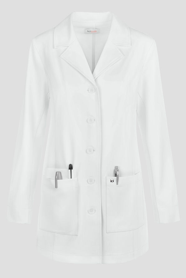 Koi Essentials Hema Women's 31 1/2" 4-Pocket Lab Coat - White - 1