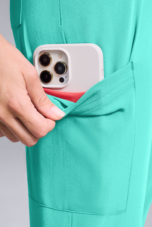 Hypothesis Women's Base 6-Pocket Jogger Scrub Pant - H2O - 4