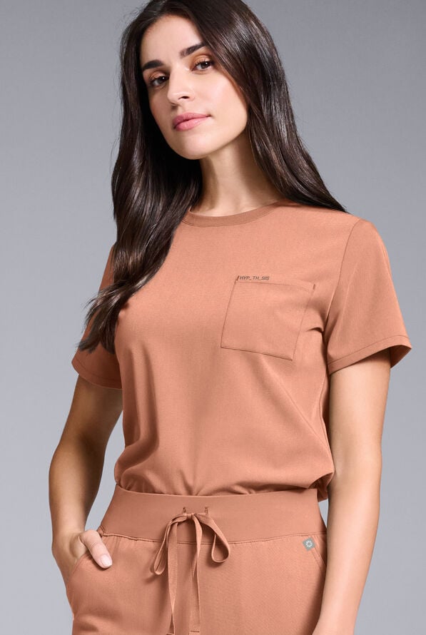 Hypothesis Women's Base Crew-Neck Tuck-In Scrub Top - Earth - 1